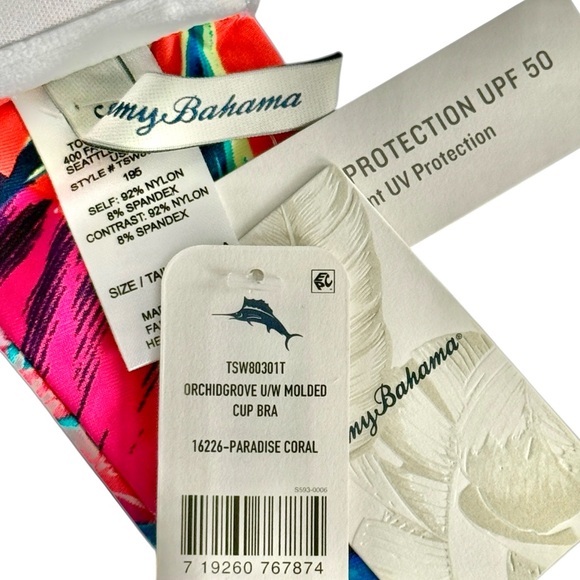 Tommy Bahama Orchid Grove Underwire Molded Cup Bra - Picture 11 of 12